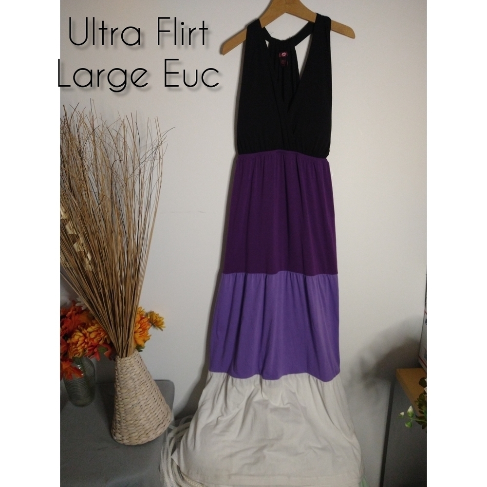 Ultra Flirt Large Purple Maxi Dress